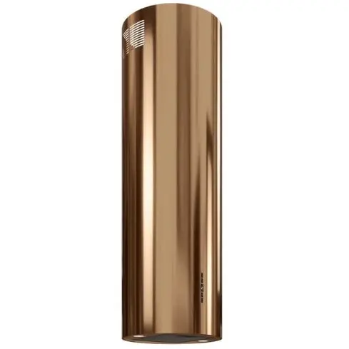 Globalo Hota cilindrica de insula Globalo Calmio Isola 39.1 Caramel Gold, clasa energetica B, 39 cm latime, control electronic, taste Soft-Touch cu display LCD, interval de viteza 3 si boost, capacitate maxima de absortie 570 mc/h