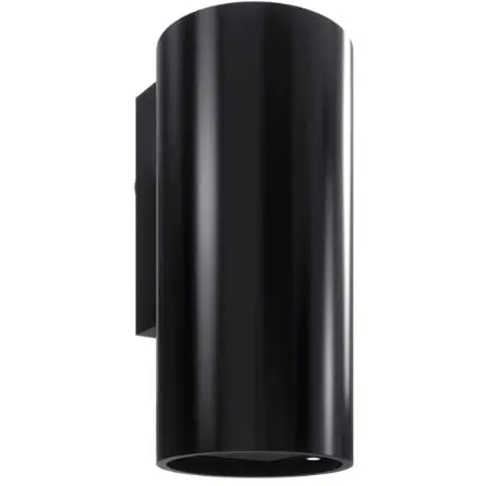 Globalo Hota cilindrica decorativa de perete GLOBALO, NEWELIO 39.1, clasa energetica B, capacitate de absorbtie 635mc/h, 3 trepte, Negru