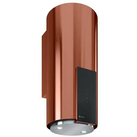 Globalo Hota cilindrica decorativa de perete Globalo, Roxano 39.1 Copper, clasa energetica B, capacitate de absorbtie 710 mc/h, 4 trepte, Cupru