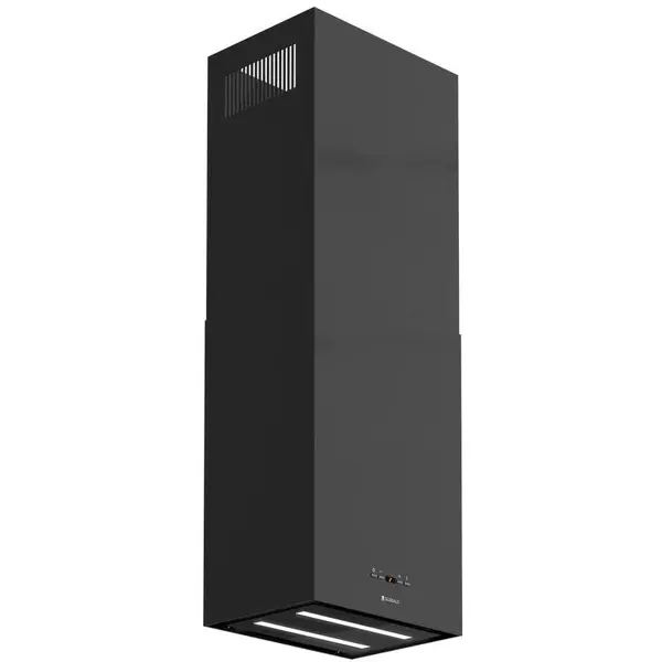 Globalo Hota de insula Globalo Werno Isola 40.2 Black, clasa energetica B, latime 40 cm, adancime 30 cm, control electronic, gama de viteza 3 trepte si boost, capacitate maxima de absortie 725 m3/h, Negru