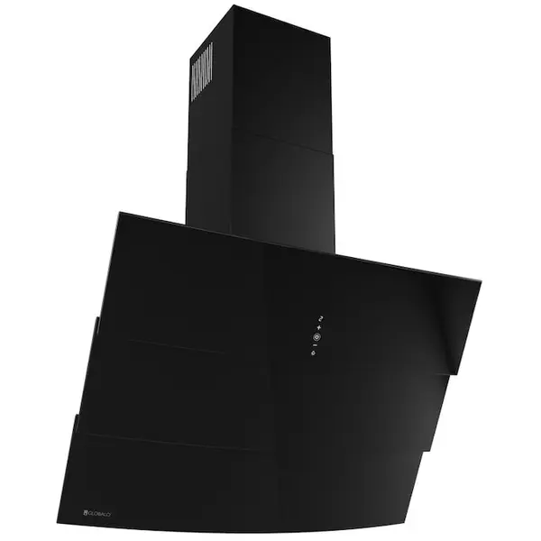 Globalo Hota de perete Globalo Vintio 75.2, Clasa energetica A, latime 75 cm, control tactil cu display LED, interval de viteza: 3 + boost, capacitate max. 720 m 3/h, Neagra
