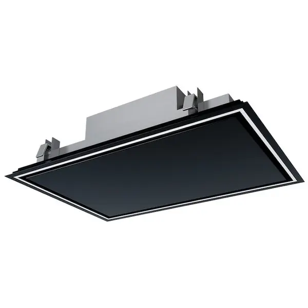 Globalo Hota de tavan Globalo ALARIS 90.1, 90 cm, capacitate de absorbtie 801 mc/h, Iluminare LED, clasa energetica A, 3 trepte si boost, control la distanta cu telecomanda, Neagra
