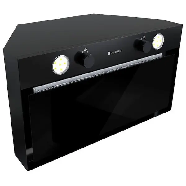 Globalo Hota incorporabila Globalo Floweri 60.1, clasa energetica B, latime 60 cm, control manual, capacitate maxima 570 m3 / h, Neagra