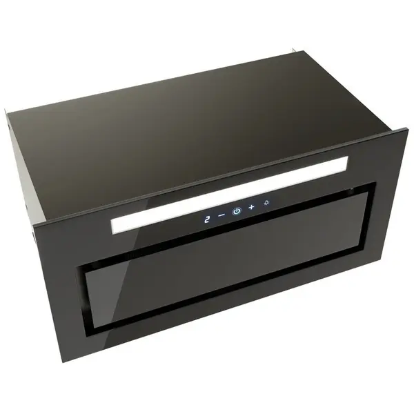Globalo Hota Incorporabila Globalo Loteo 60.4 Plus, 3 trepte de viteza, Touch-control, 640 m3/h, latime 60 cm, telecomanda, Sticla neagra