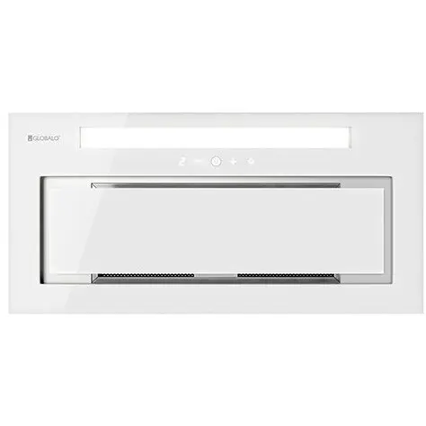 Globalo Hota Incorporabila Globalo Loteo 60.4 Plus, 3 trepte de viteza, Touch-control, 640 m3/h, latime 60 cm, telecomanda, Sticla alba