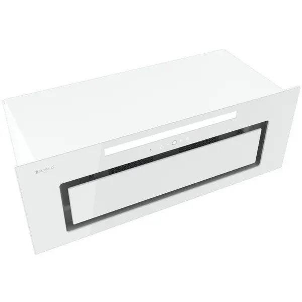 Globalo Hota Incorporabila Globalo Loteo 80.4 Plus, 3 trepte de viteza, Touch-control, 640 m3/h, latime 80 cm, telecomanda, Sticla Alba
