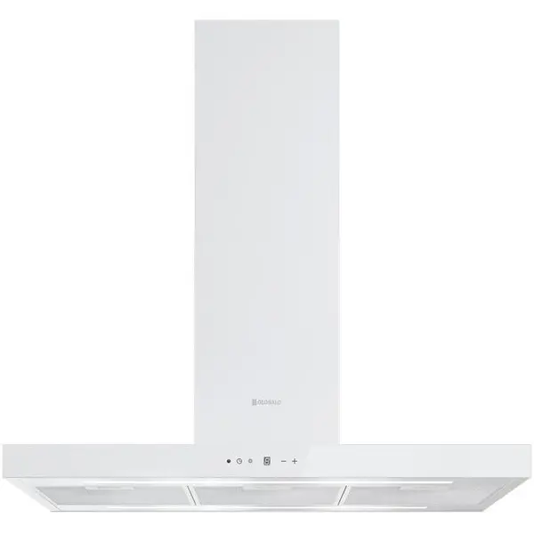 Globalo Hota tip insula Globalo Lonatio Isola 90.2, clasa energetica B, iluminare LED, 54 cm latime, 90 cm lungime, control touch screen, interval de viteza 3 si boost, Putere absortie 610 mc/h, Volum min. 46 dB, Alb