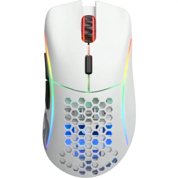 Glorious Mouse Gaming Model D, Wireless, RGB, 19000 DPI, 69g, 6 butoane, Alb Mat