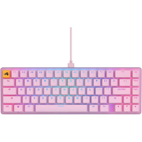 Glorious Tastatura Gaming Glorious GMMK 2 Compact RGB Fox Linear Switch Mecanica Roz