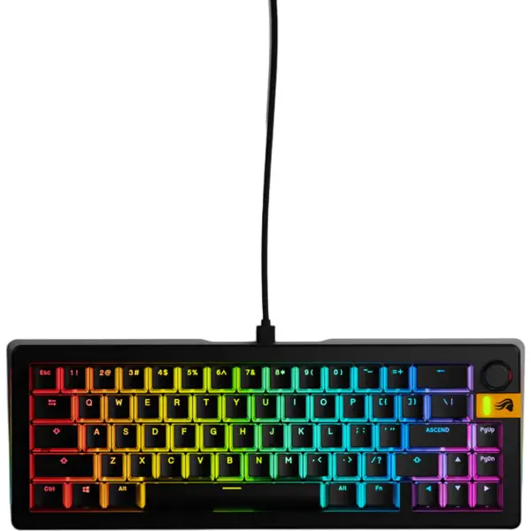 Glorious Tastatura mecanica Glorious GMMK 3, Fox HE Switches, 66 taste, Cu fir, USB, Negru