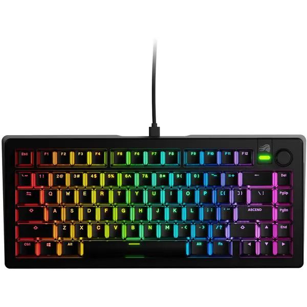 Glorious Tastatura mecanica Glorious GMMK 3, Fox Switches, 81 taste, USB, Cu fir, Negru