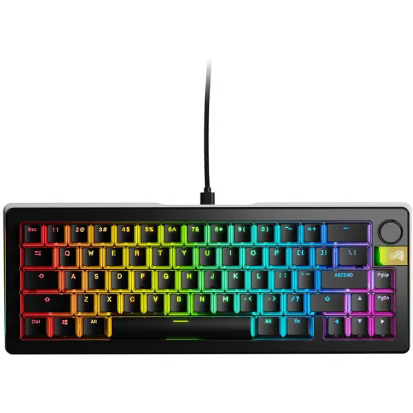 Glorious Tastatura mecanica Glorious GMMK 3 PRO, Fox HE Switches, 66 taste, USB, Cu fir, Negru