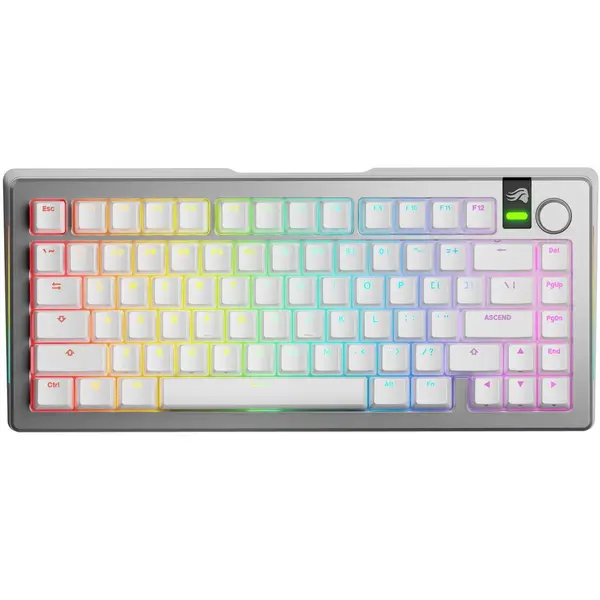 Glorious Tastatura mecanica Glorious GMMK 3 PRO, Fox Switches, Wireless, Wired, 81 taste, Gri