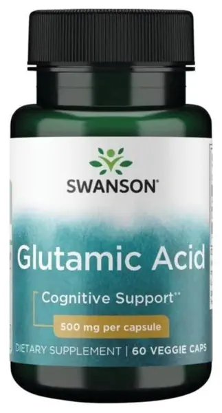 Glutamic Acid, 500 mg, 60 capsule, Swanson