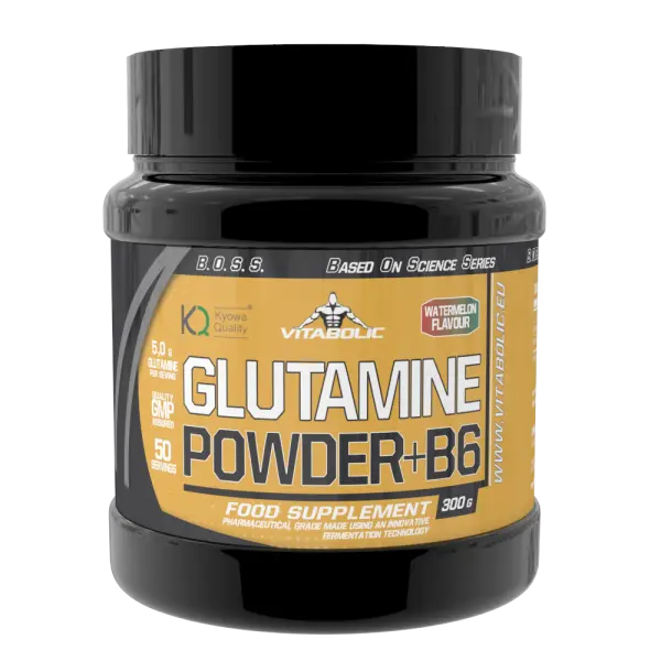 Glutamine Powder + B6 Watermelon, 300g, Vitabolic