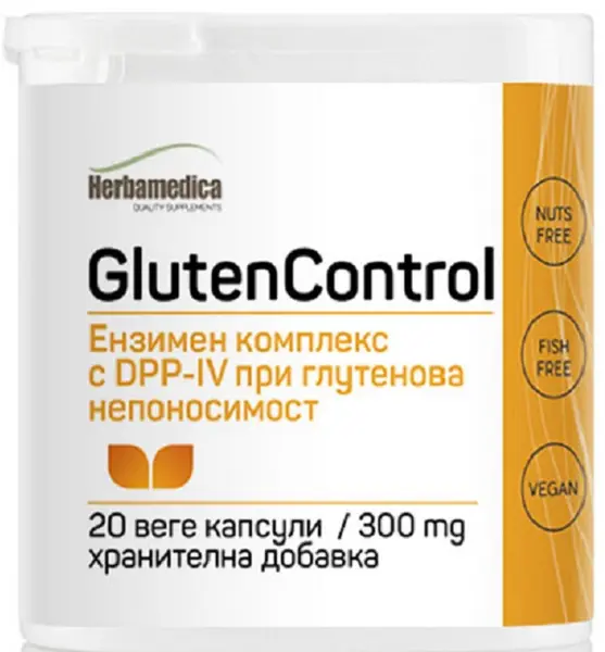 Gluten Control, 300 mg, 20 capsule, Herbamedica