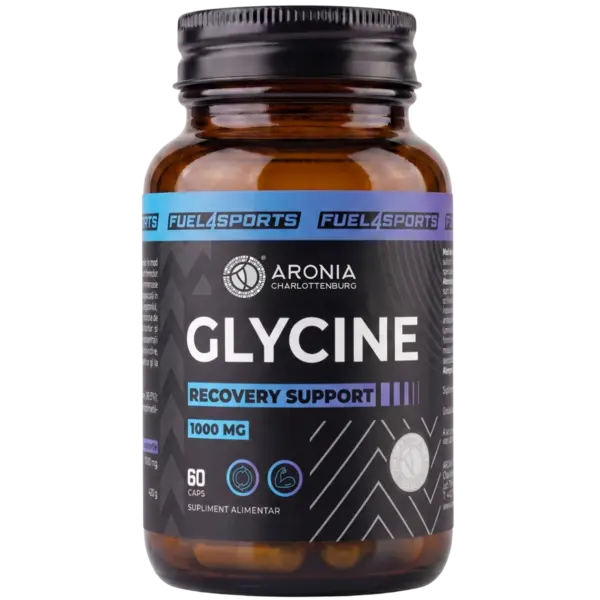 Glycine 1000 mg – 60 de capsule cu Glicină de puritate 99,5%, pentru recuperare avansată după sport | FUEL4SPORTS