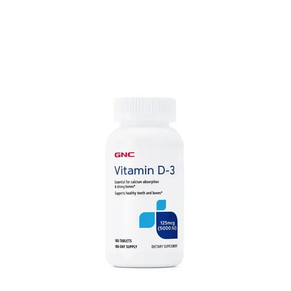 GNC Vitamina D3 5000 ui | 180 tablete