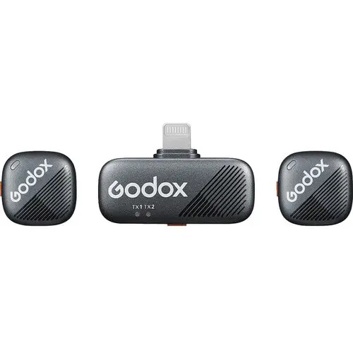 Godox Lavaliera Microfon Wireless 2 Pers Godox Cube-SL Kit 2 Lightning Adapter