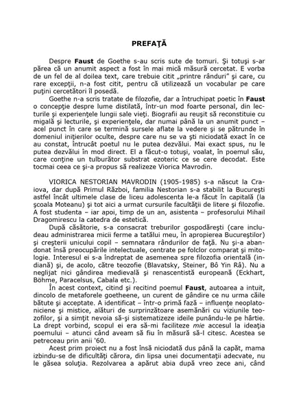 Goethe Faust si Roza-Cruce | Viorica Mavrodin