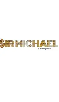 Gold graphic sir Michael branded Blank page Creative Note journal, Hardback/Sir Michael Huhn