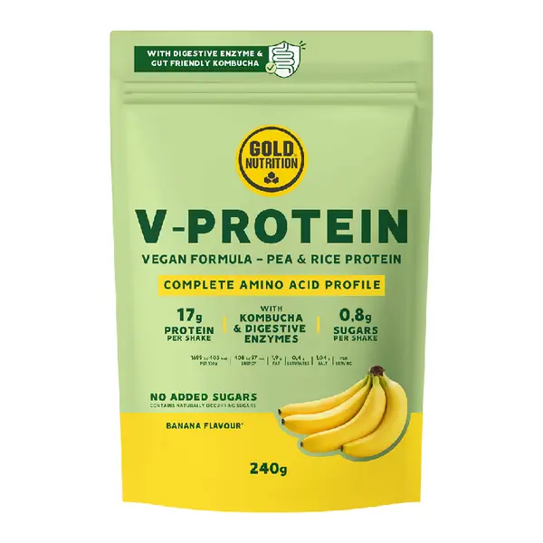 Gold Nutrition Pudra Proteica Vegetala V-protein Banane, 240g