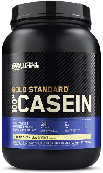 Gold Standard 100% Casein, fursecuri și cremă, 907 g, Optimum Nutrition