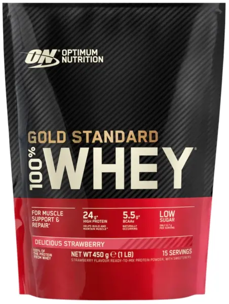 Gold Standard 100% Whey, căpșună, 454 g, Optimum Nutrition
