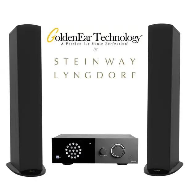 Goldenear Technology Pachet cu boxe de podea Goldenear TRITON 5 si Amplificator Lyngdorf TDAI-1120, Streaming, HDMI ARC, RoomPerfect