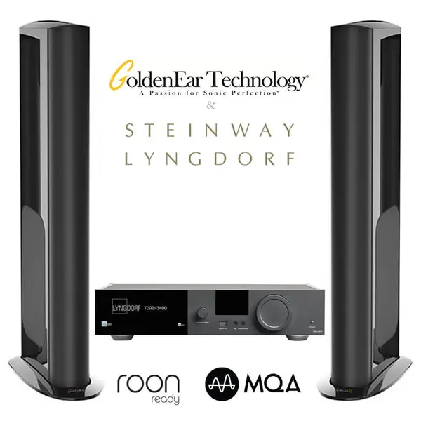 Goldenear Technology Sistem cu boxe Goldenear Triton One.R si amplificator 2x200W Lyngdorf TDAI-3400, Roon ready, MQA, Tidal Connect