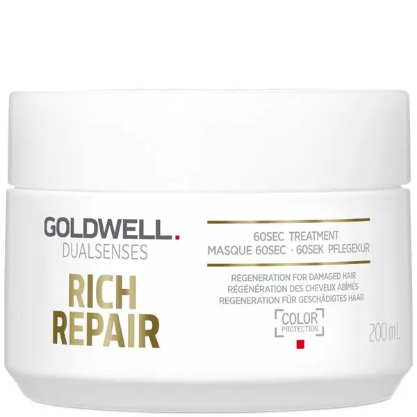 Goldwell Dualsenses Rich Repair Restoring 60Sec Treatment Mask for Dry to Severely Damaged Hair 200ml