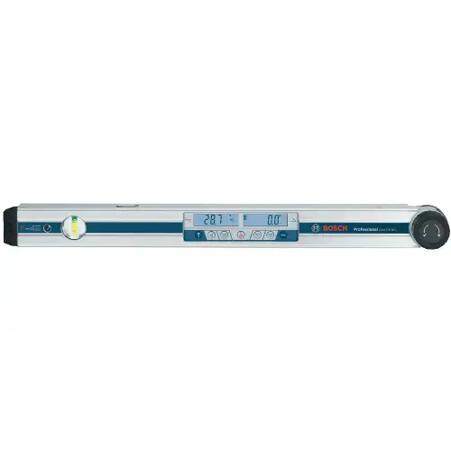 Goniometru Bosch Professional GAM 270 MFL, 0-270° domeniu masurare, 60 cm lungime picior, ± 0.1° precizie masurare, brat prelungitor, geanta protectie, 4 baterii 1.5 V LR6 (AA)