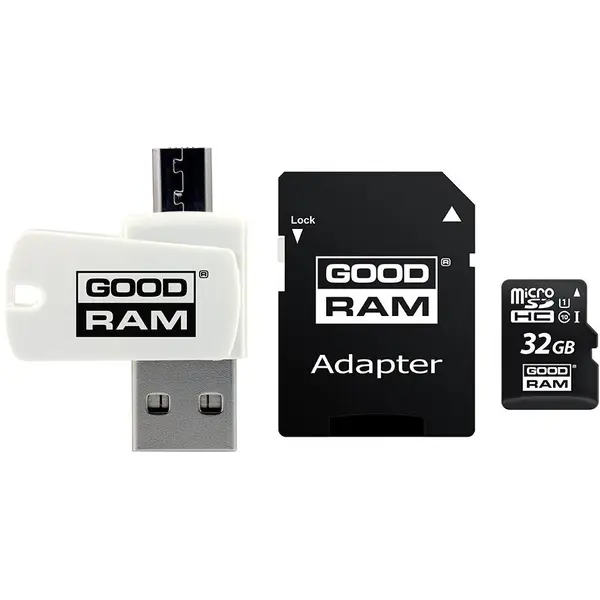 GOODRAM Memorie card M1A4 Goodram All in one, 32 GB, Clasa 10 Adaptor + cititor de carduri M1A4-0320R12
