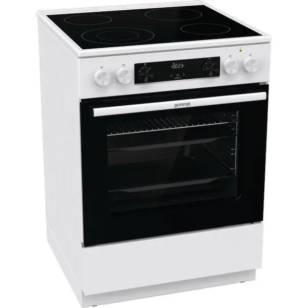 Gorenje Aragaz electric, Gorenje, 60 cm, Alb/Negru