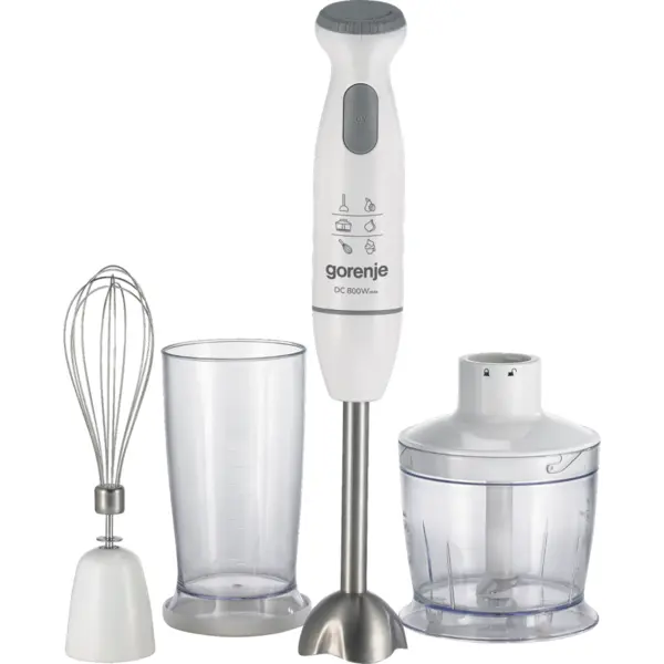 Gorenje Blender Gorenje HBC804QW, 4 lame, set cu recipient 0.5l, 5.4x39.7x6.5cm, 800 W, Alb