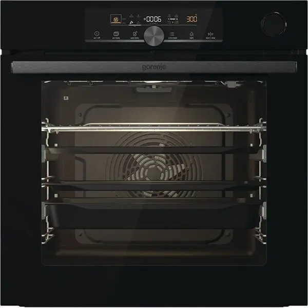 Gorenje Cuptor Incorporabil GORENJE BSA6747A04BG, Electric, Autocuratare Catalitica, 77 l, Clasa A+, Negru