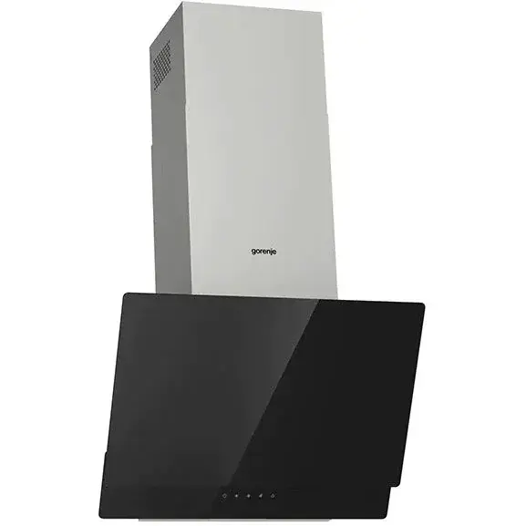 Gorenje Hota decorativa Gorenje WHI649EXBG, 1 motor, 608 m3/h, 60 cm, negru/inox