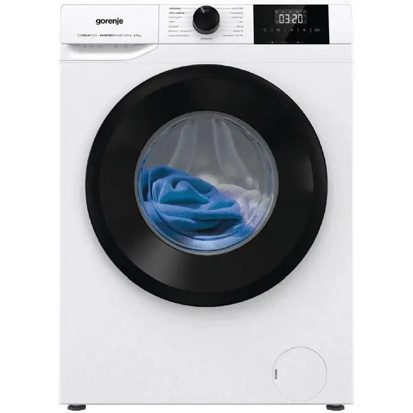 Gorenje Masina de spalat rufe Gorenje W3NGPI72SBS/PL, 7 kg, 15 programe, 1200 rpm, clasa B, Alb-Negru