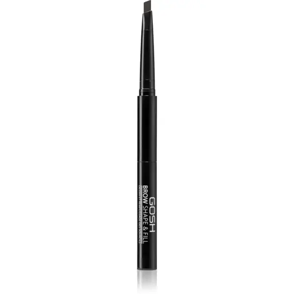 GOSH COPENHAGEN Brow Shape & Fill creion dermatograf cu două capete pentru sprâncene culoare 002 Greybrown 0.5 g