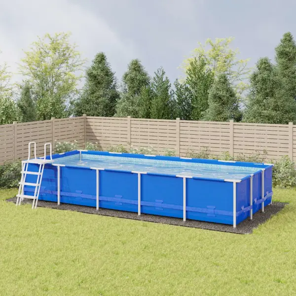 Gossi acoperire geotextil piscina, gri deschis, 999x500 cm, poliester