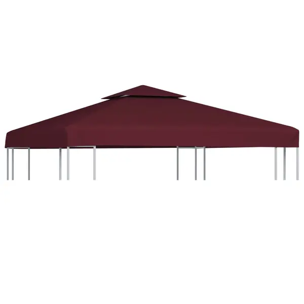 Gossi acoperis de pavilion, 2 niveluri, rosu bordo, 3x3 m, 310 g/m2