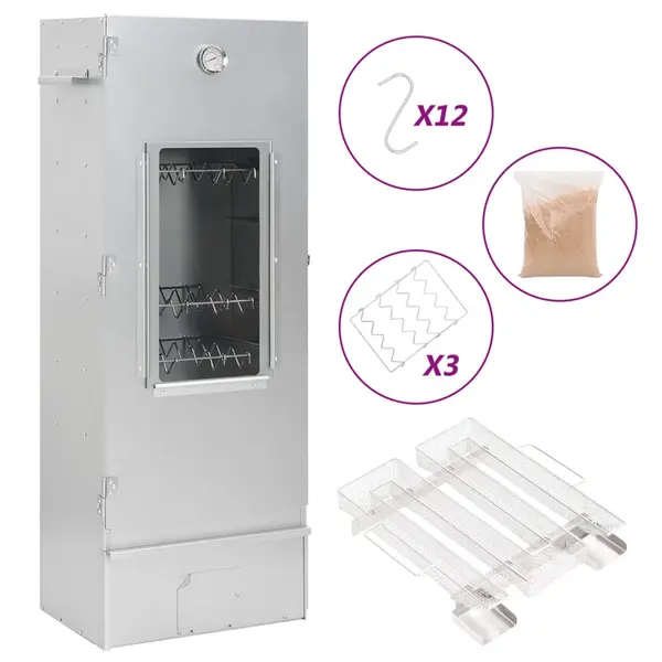 Gossi afumatoare cuptor/gratar, generator fum rece, otel galvanizat