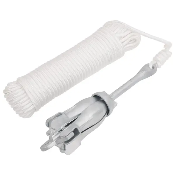 Gossi ancora pliabila cu funie, argintiu, 2,5 kg, fier maleabil