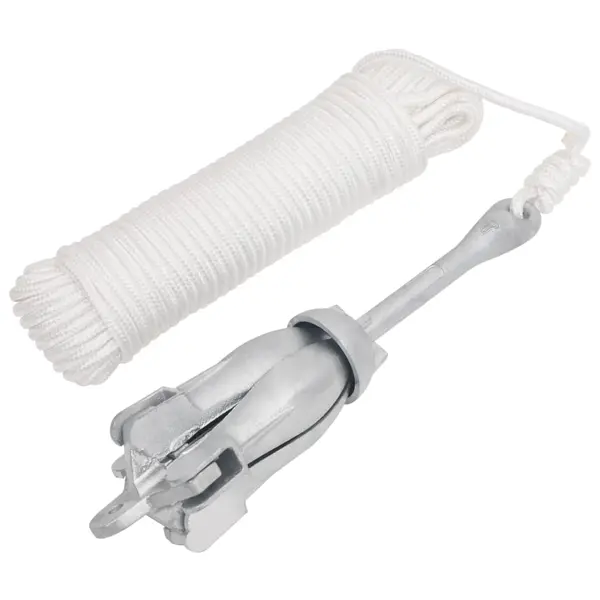 Gossi ancora pliabila cu funie, argintiu, 6 kg, fier maleabil