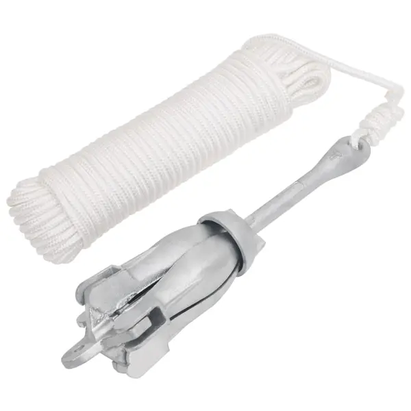 Gossi ancora pliabila cu funie, argintiu, 8 kg, fier maleabil