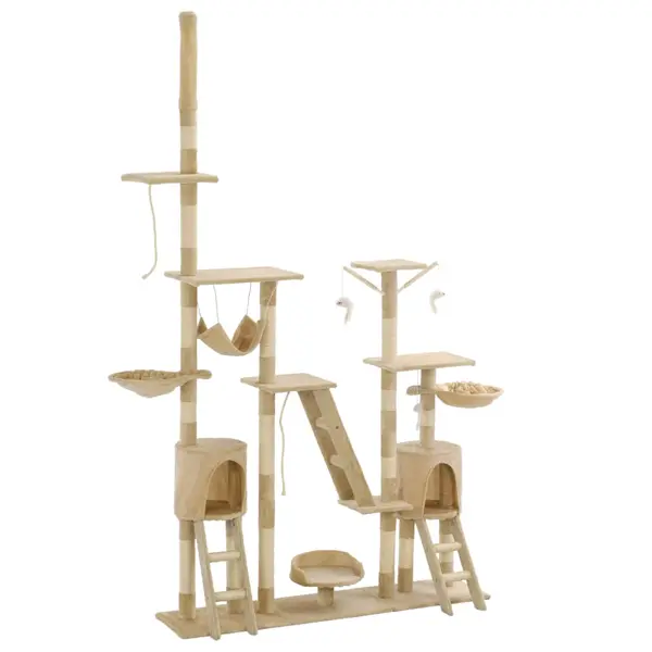 Gossi ansamblu pentru pisici stalpi din funie de sisal 230-250 cm bej