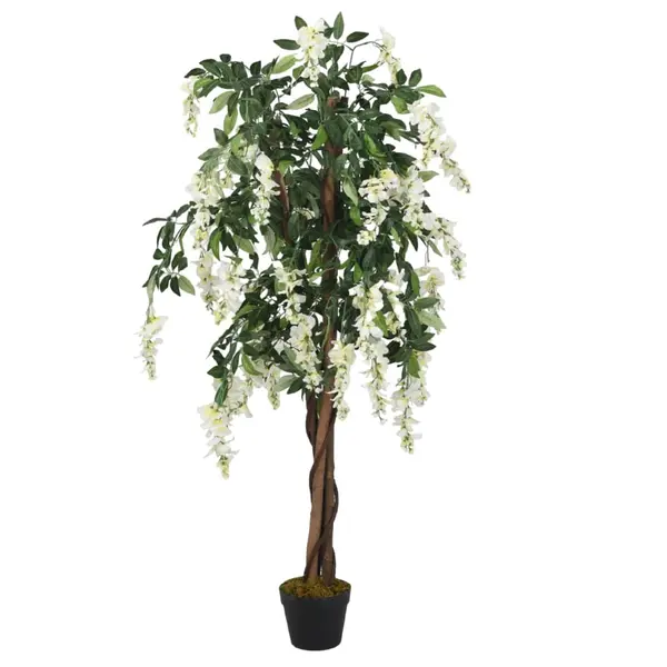 Gossi arbore artificial wisteria 1470 frunze 200 cm verde si alb
