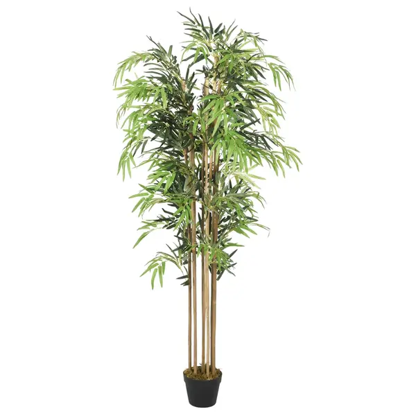 Gossi arbore din bambus artificial 1095 de frunze 150 cm verde