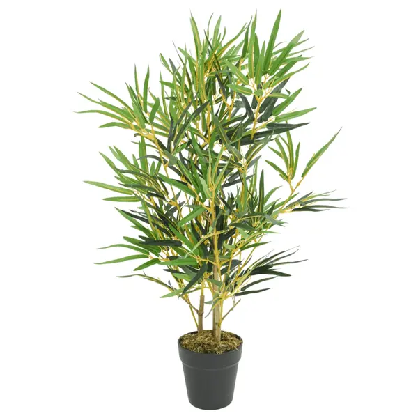 Gossi arbore din bambus artificial 368 de frunze 80 cm verde