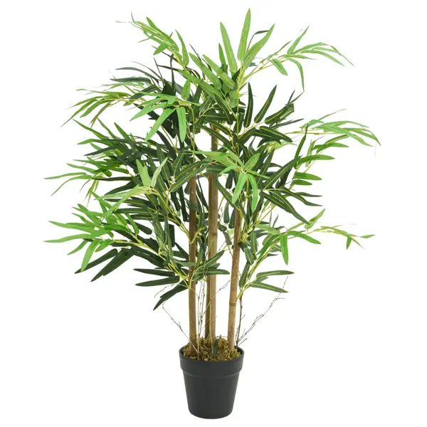 Gossi arbore din bambus artificial 500 de frunze 80 cm verde